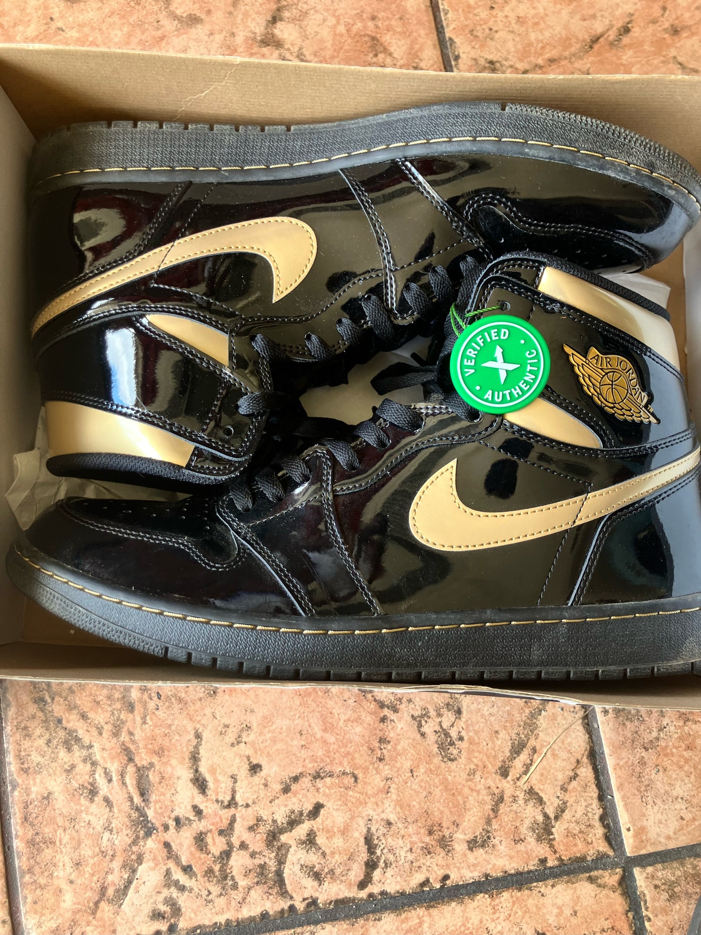 Jordan 1 Retro High Black Metallic Gold (2020) SZ 13